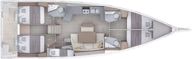 Oceanis 47 Layout